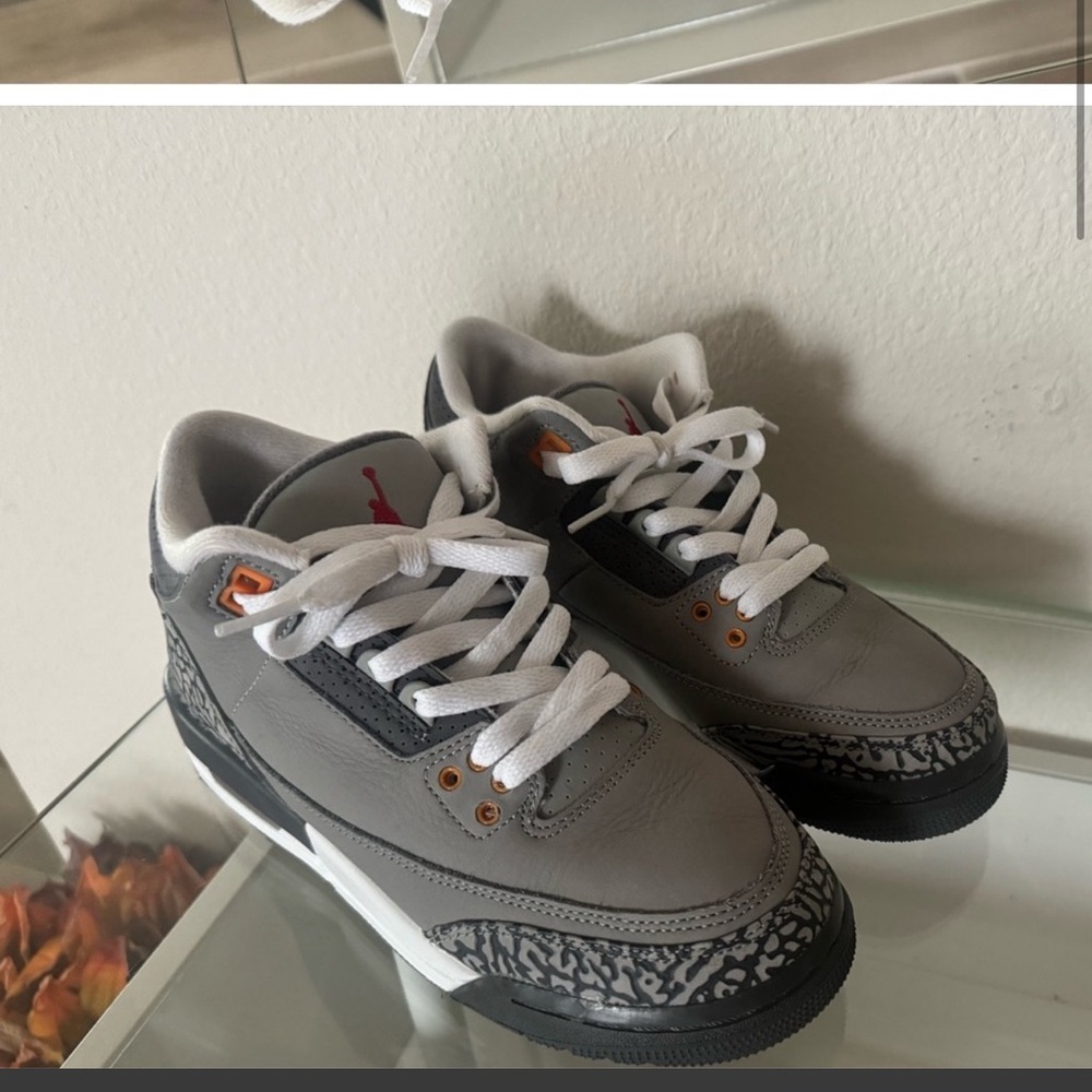 Jordan boys Gray and White Sneakers